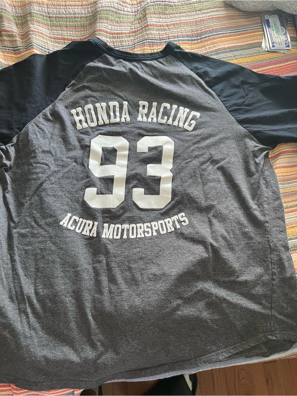 Honda 93 Racing 3/4 sleeve shirt